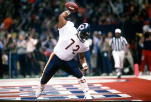 William Perry celebra touchdown, em Monday Night histórico em 1985