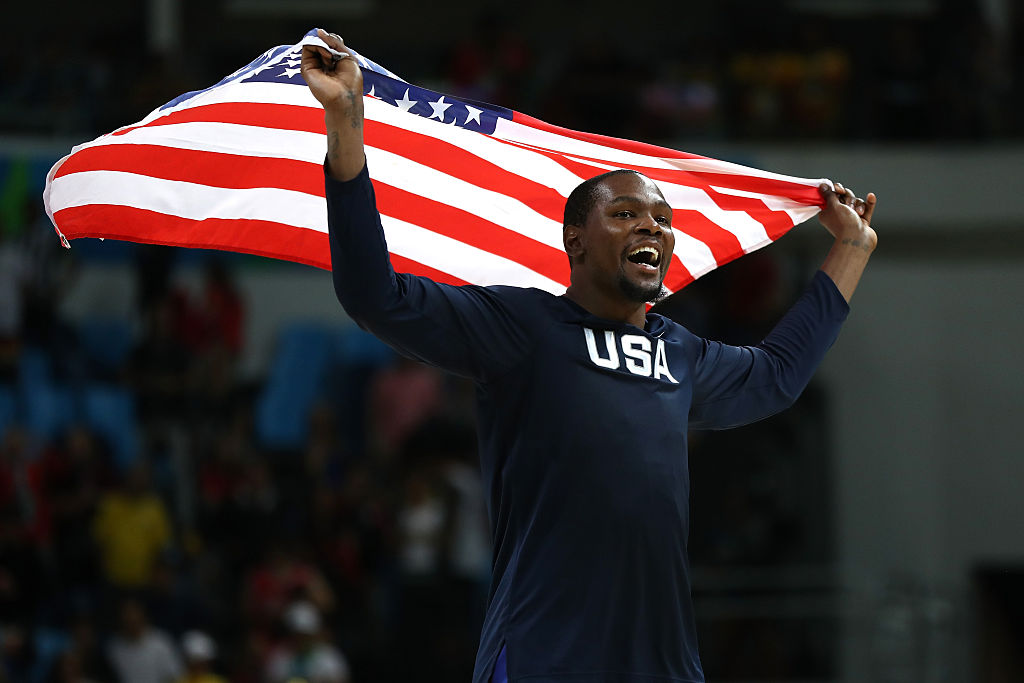 Kevin Durant comemora ouro olímpico na Rio 2016