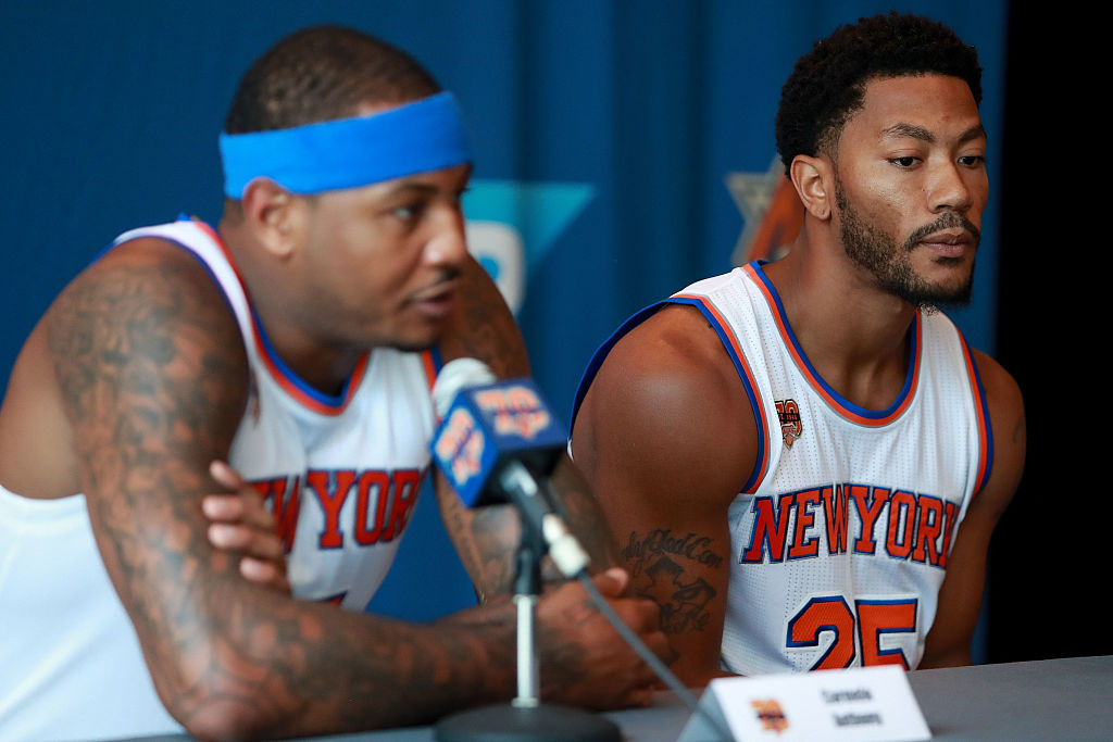 Carmelo Anthony e Derrick Rose prometem alegrias ao New York Knicks