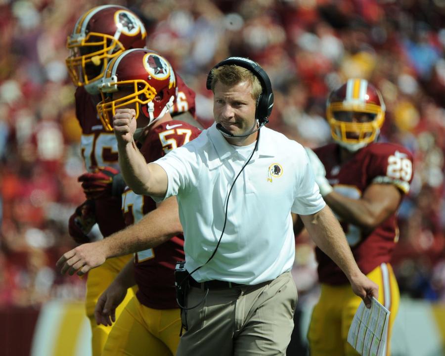 Novo head coach dos Rams, Sean McVay, quando ainda era coordenador ofensivo dos Redskins.