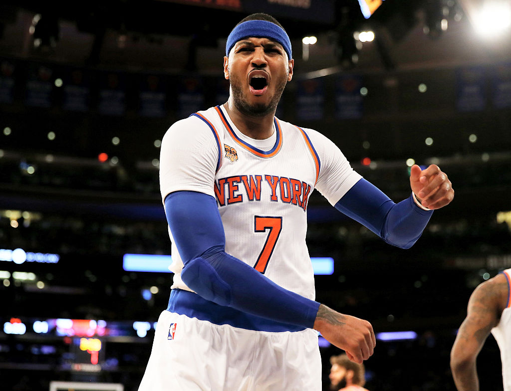 Carmelo Anthony é astro do New York Knicks
