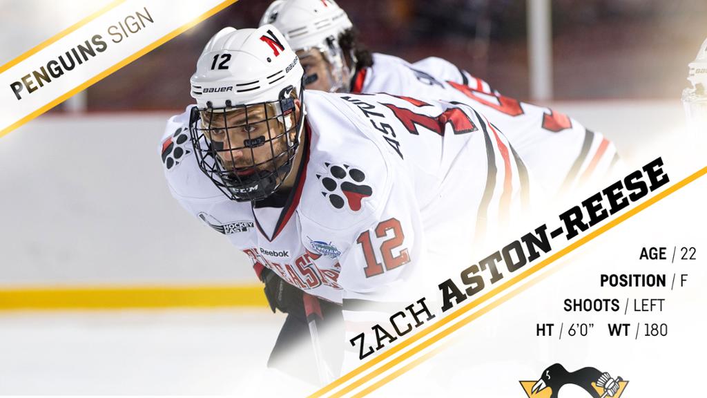 Zach Aston-Reese assina acordo de dois anos com Pittsburgh Penguins