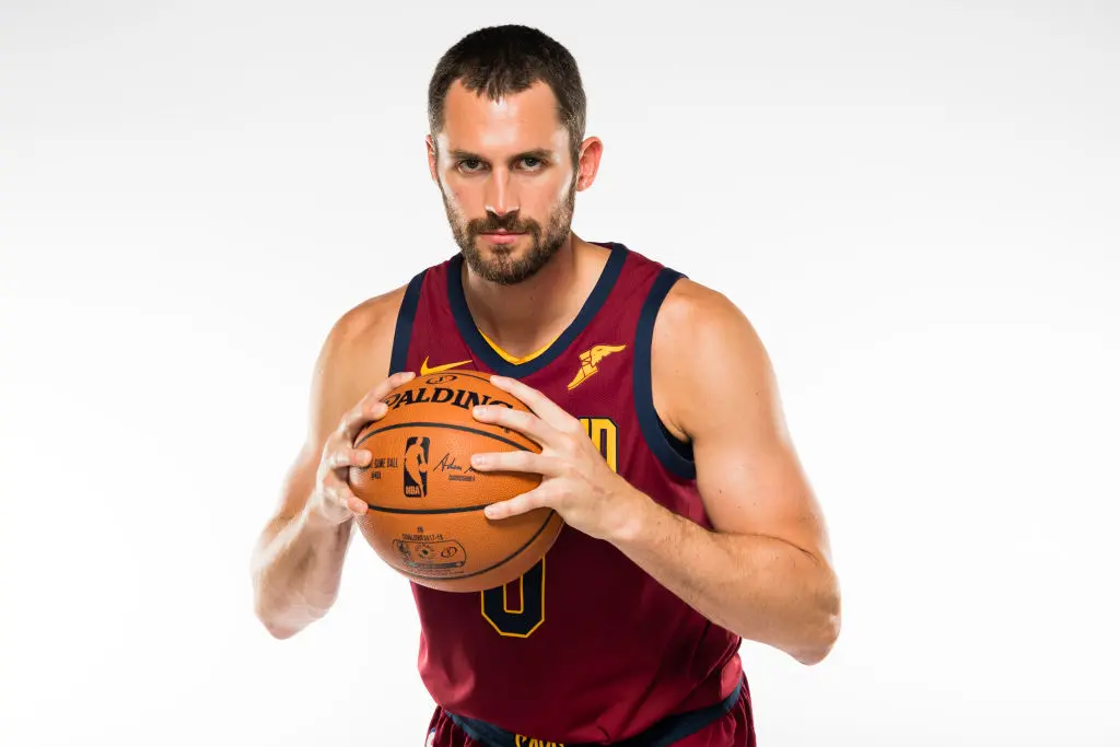 INDEPENDENCE, OH - SEPTEMBER 25: Kevin Love #0 of the Cleveland Cavaliers at Cleveland Clinic Courts on September 25, 2017 in Independence, Ohio