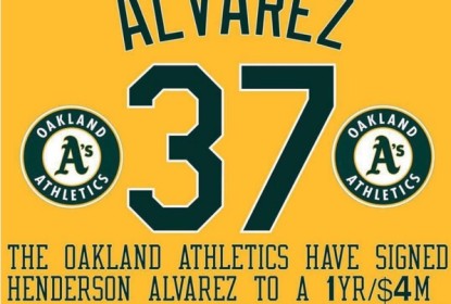 Henderson Alvarez fecha com Oakland Athletics - The Playoffs