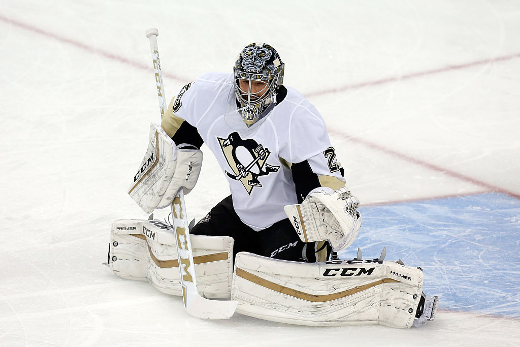 Marc-Andre Fleury é goleiro do Pittsburgh Penguins