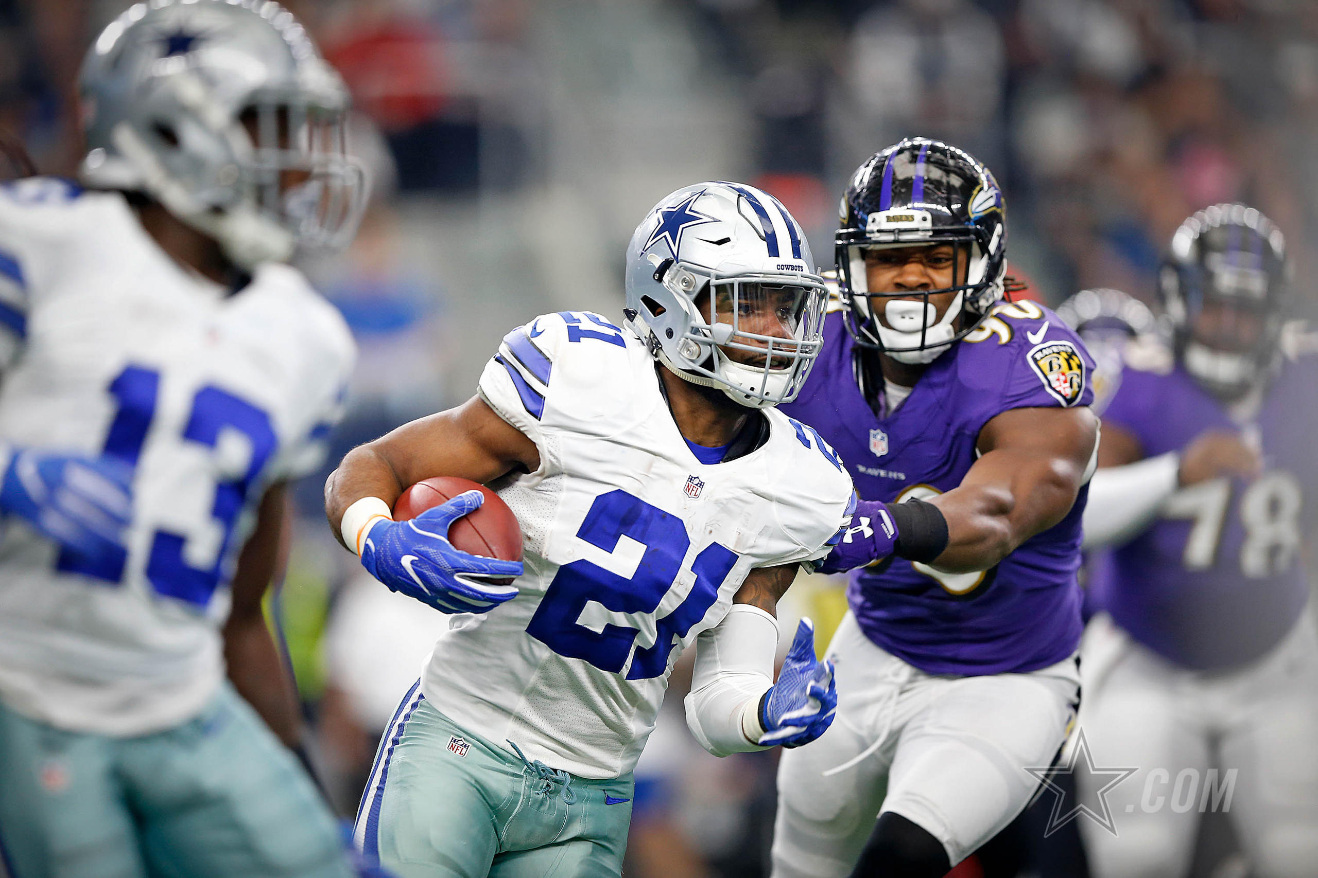 20 November 2016: Views of the Dallas Cowboys in the first half of their game against the Baltimore Ravens in the 2016 NFL week 11 regular season football game at AT&T Stadium in Arlington, Texas. Photo by James D. Smith/Dallas Cowboys
