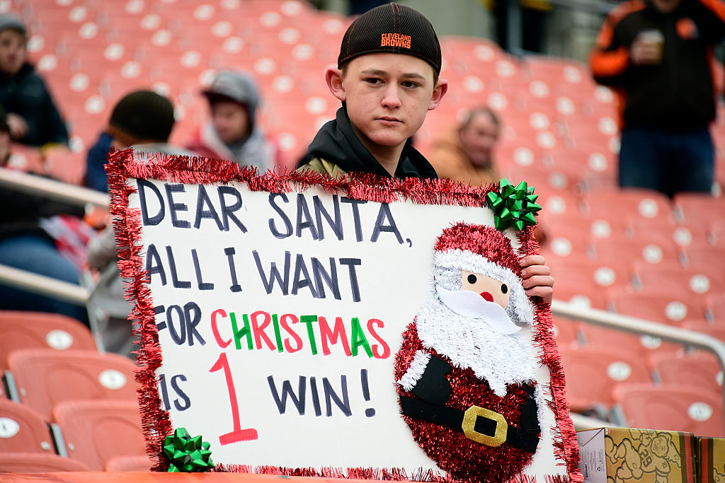 Pedido de Natal de um torcedor mirim do Cleveland Browns