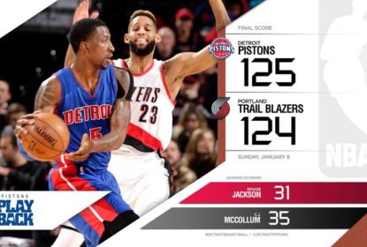 Em jogo de duas prorrogações Pistons vencem Blazers - The Playoffs