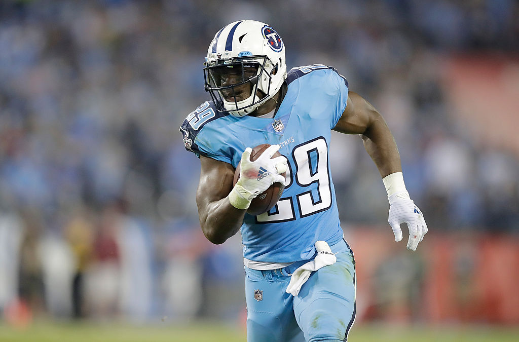 NASHVILLE, TN - OCTOBER 27: DeMarco Murray runs for a touchdown during the second quarter of the game against the Jacksonville Jaguars at Nissan Stadium on October 27, 2016 in Nashville, Tennessee.