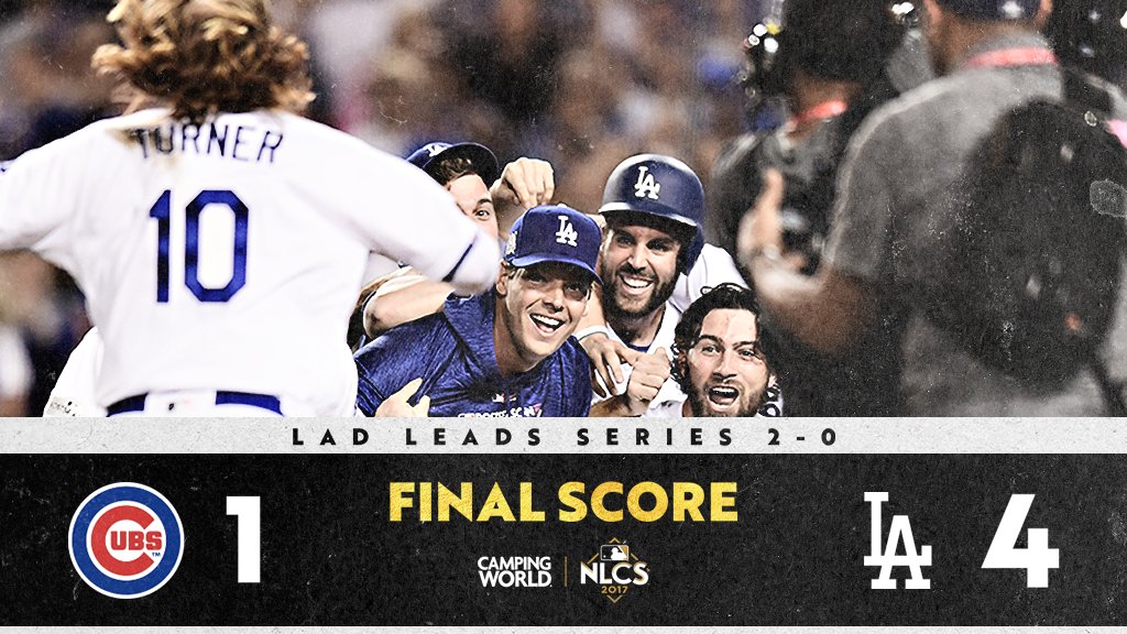 Com nova virada, Dodgers voltam a vencer Cubs no jogo 2 da NLCS