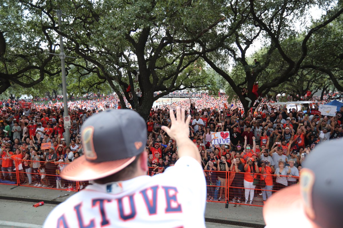 Festa para os jogadores do Houston Astros