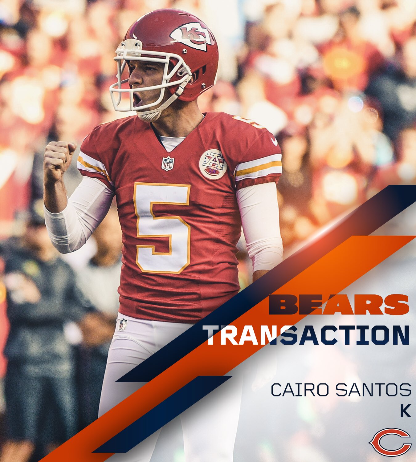 Cairo Santos fecha contrato com Chicago Bears e está de volta à NFL