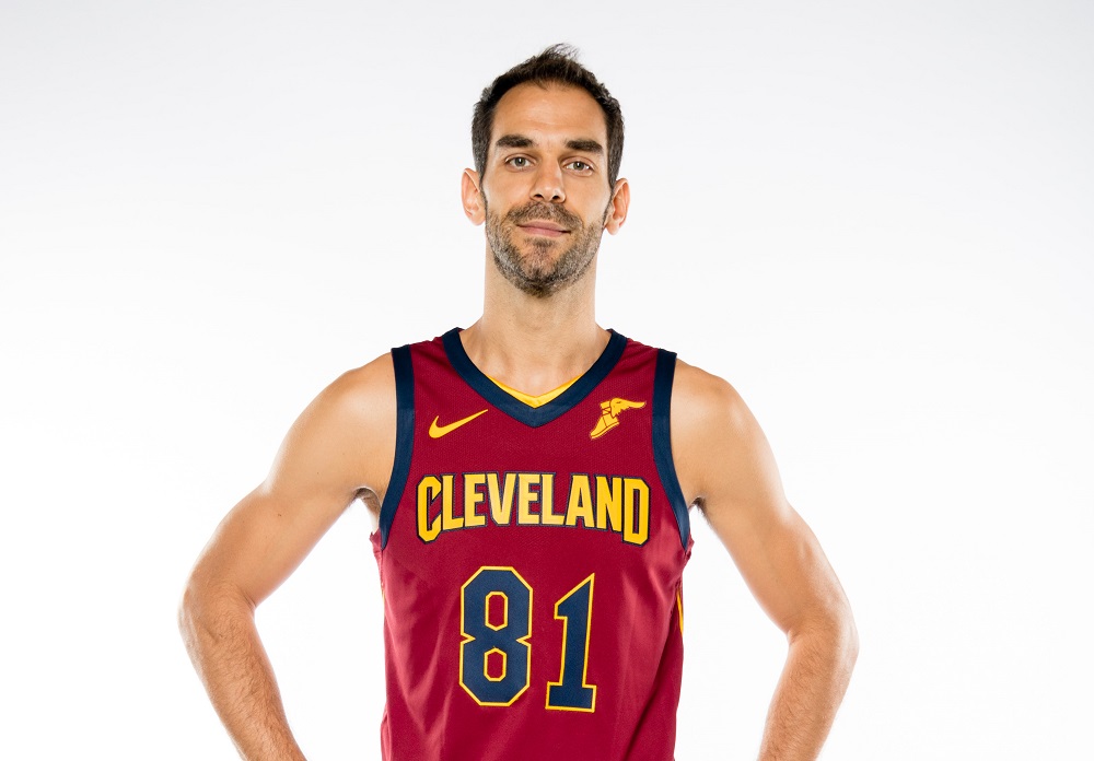 INDEPENDENCE, OH - SEPTEMBER 25: Jose Calderon #81 of the Cleveland Cavaliers poses during media day at Cleveland Clinic Courts on September 25, 2017 in Independence, Ohio