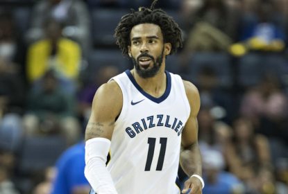 MEMPHIS, TN - OCTOBER 26: Mike Conley #11 of the Memphis Grizzlies on the court during a game against the Dallas Mavericks at the FedEx Forum on October 26, 2017 in Memphis, Tennessee.