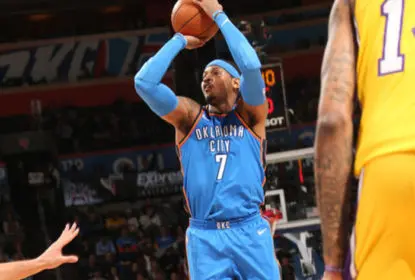 Mesmo com nova função no Thunder, Carmelo diz que 'voltou a ficar feliz em jogar basquete'