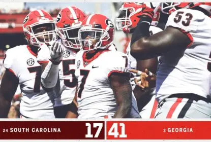 Com jogo terrestre dominante, Georgia bate South Carolina e conquista segunda vitória na temporada - The Playoffs