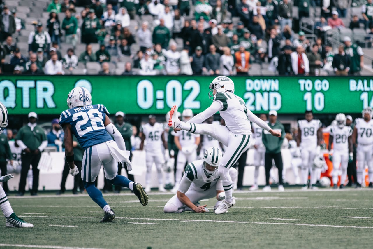 Kicker Jason Myers estabelece recorde em vitória do New York Jets sobre o Indianapolis Colts