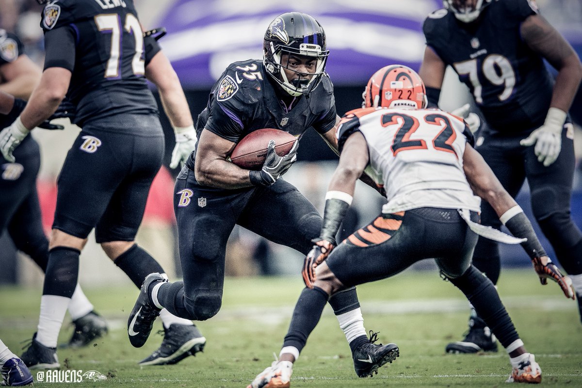 Running back do Baltimore Ravens Gus Edwards é uma das opções para a semana 13 do Fantasy Football da NFL 2018