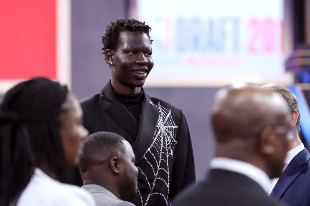 NEW YORK, NEW YORK - JUNE 20: NBA Prospect Bol Bol looks on before the start of the 2019 NBA Draft at the Barclays Center on June 20, 2019 in the Brooklyn borough of New York City