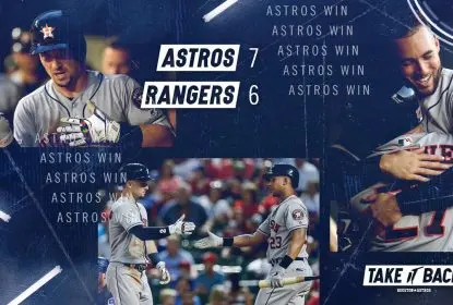 Astros vencem Rangers por 7 a 6 fora de casa - The Playoffs