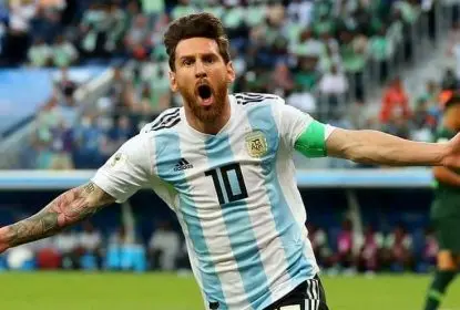 Lionel Messi comemora vitória da Argentina na Copa do Mundo de Basquete - The Playoffs
