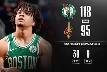 Edwards faz 26 pontos no terceiro quarto e os Celtics batem os Cavs fora de casa
