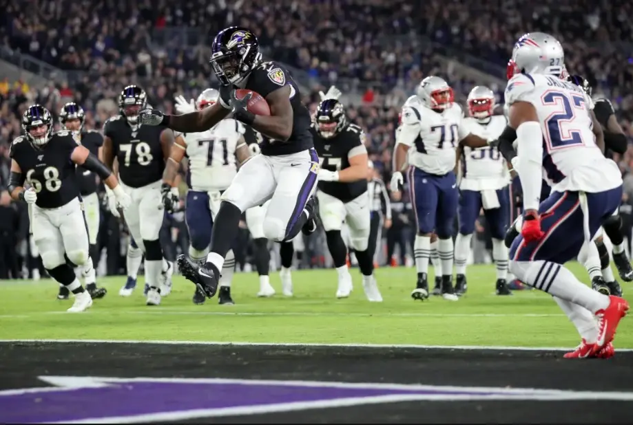 Baltimore Ravens vs New England Patriots pela semana 9 da NFL