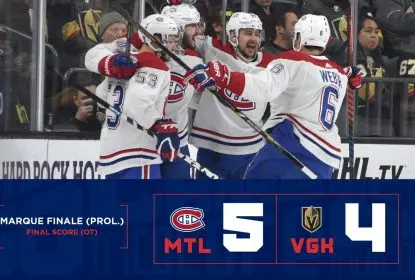 Canadiens viram pra cima dos Golden Knights e vencem no OT - The Playoffs
