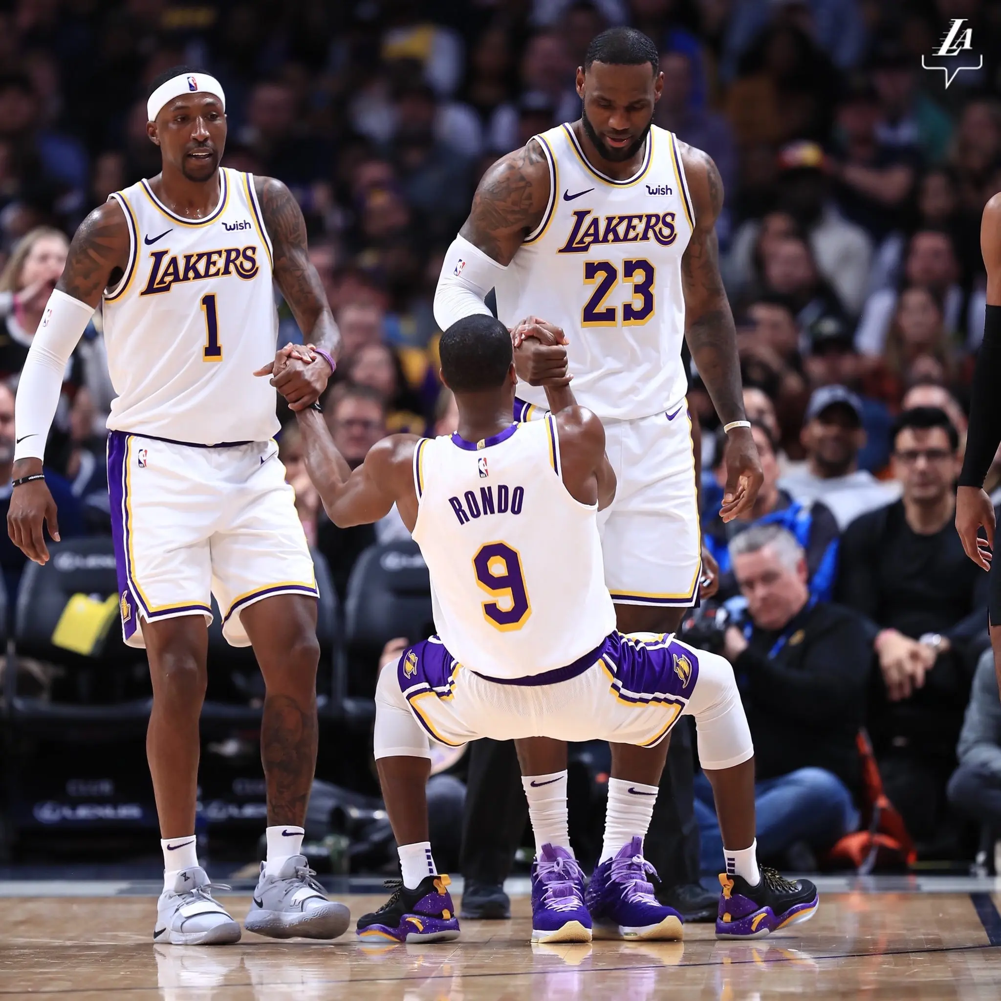 LeBron James - Rajon Rondo -Denver Nuggets - Los Angeles Lakers - NBA