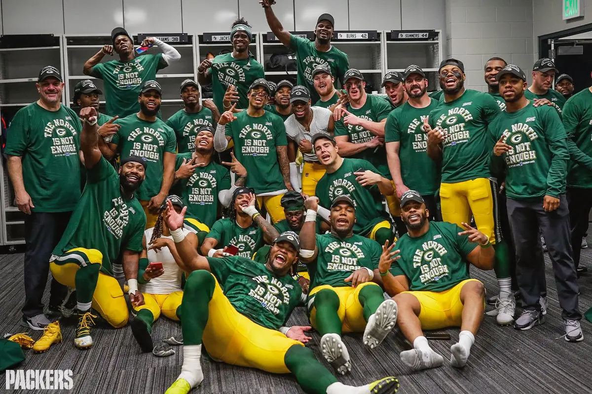 Green Bay Packers celebra título da divisão NFC North na temporada 2019 da NFL