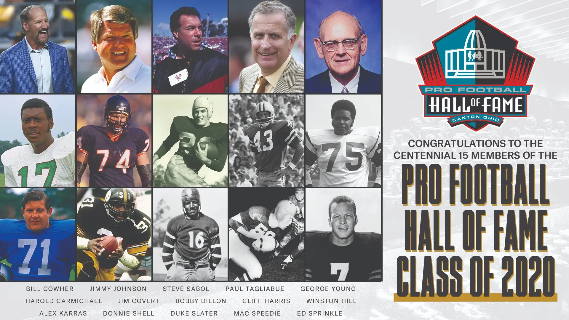 Classe de 2020 do Hall da Fama da NFL - temporada 100 - Pro Football Hall of Fame