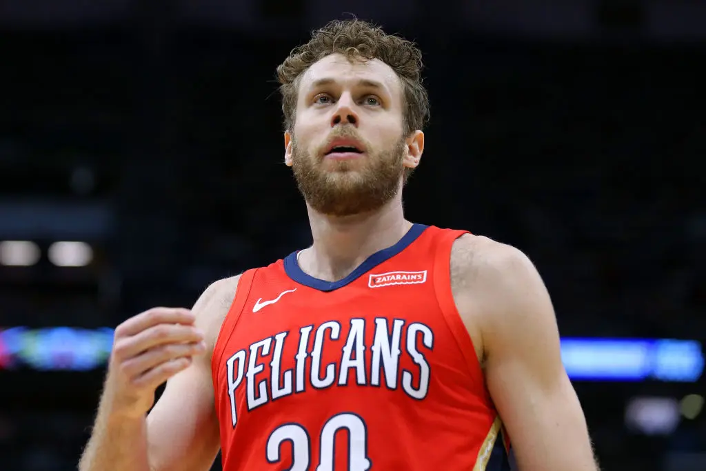 NEW ORLEANS, LOUISIANA - DECEMBER 03: Nicolo Melli #20 of the New Orleans Pelicans reacts against the Dallas Mavericks during the second half at the Smoothie King Center on December 03, 2019 in New Orleans, Louisiana