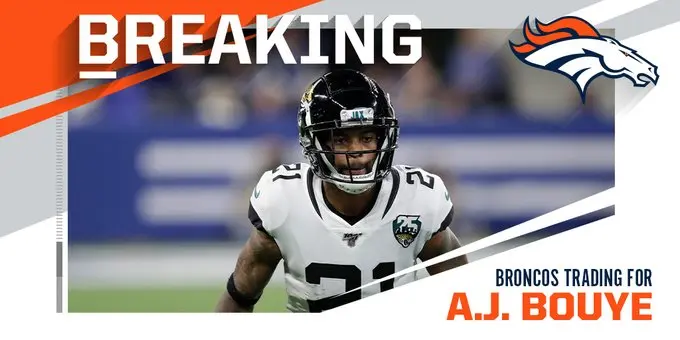 Jaguars acertam troca de A.J. Bouye com Broncos