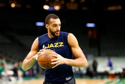 BOSTON, MASSACHUSETTS - MARCH 06: Rudy Gobert #27 of the Utah Jazz warms up before the game against the Boston Celtics at TD Garden on March 06, 2020 in Boston, Massachusetts