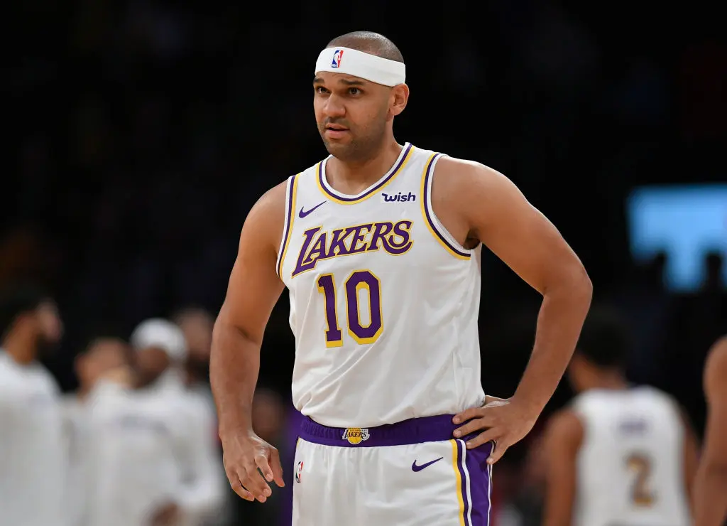 LOS ANGELES, CA - DECEMBER 29: Jared Dudley #10 of the Los Angeles Lakers in a game against the Dallas Mavericks at Staples Center on December 29, 2019 in Los Angeles, California