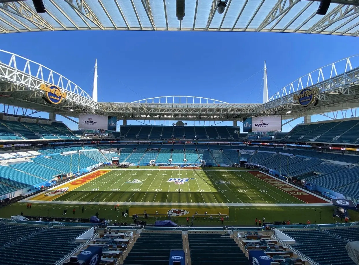 Hard Rock Stadium preparado para o Super Bowl LIV