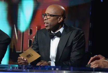 NEW YORK, NY - JUNE 26: TV personality/former NBA player Kenny Smith speaks onstage during the 2017 NBA Awards Live on TNT on June 26, 2017 in New York, New York. 27111_002