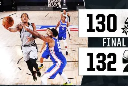 Em jogo emocionante, 76ers vencem Spurs nos últimos segundos por 132 x 130 - The Playoffs