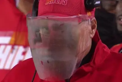 John Harbaugh dispensa protetor facial depois de ver o que aconteceu com Andy Reid - The Playoffs