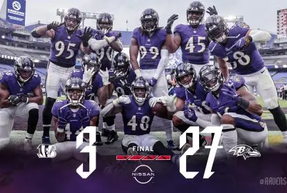 Ravens atropelam Bengals e conseguem quarta vitória na temporada - The Playoffs