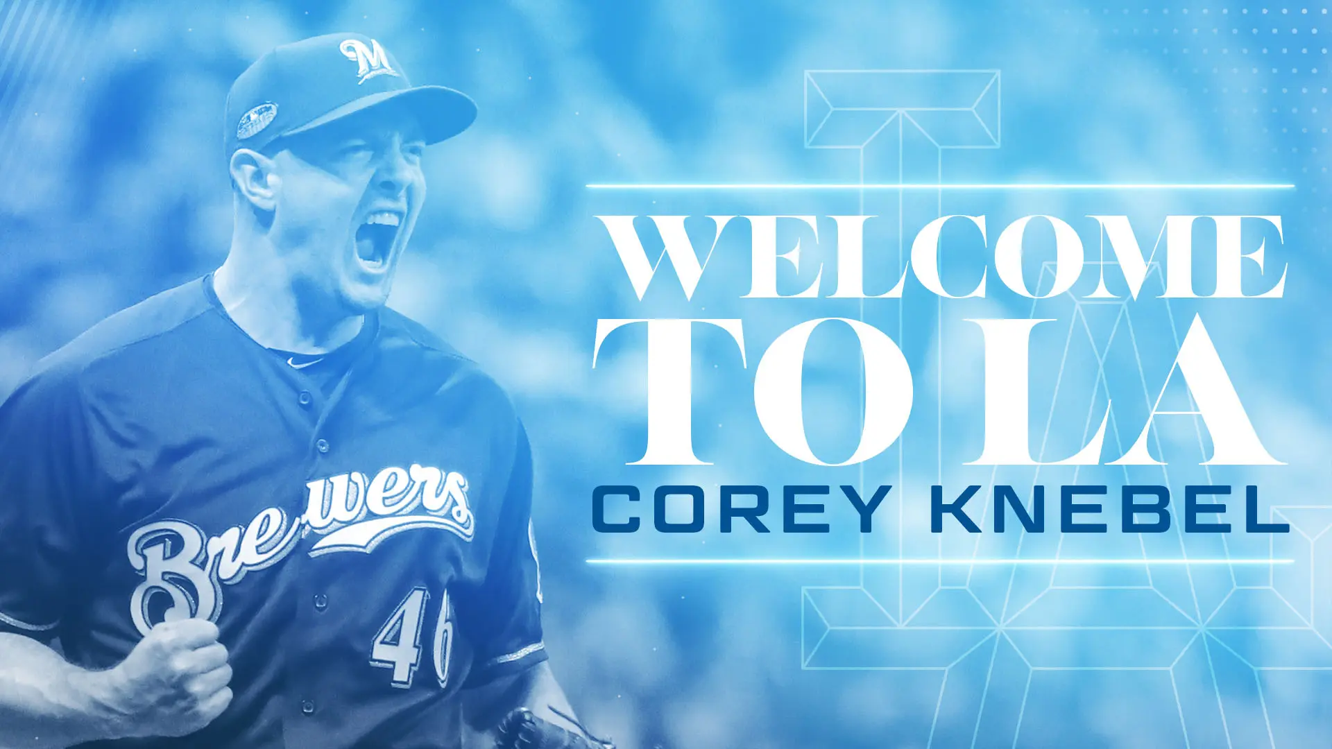 Dodgers adquirem Corey Knebel em troca com Milwaukee Brewers