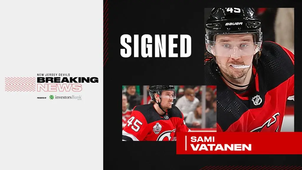Sami Vatanen retorna ao New Jersey Devils por uma temporada