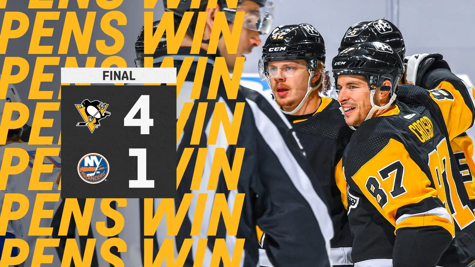 Penguins vencem e frsutram sequência positiva dos Islanders