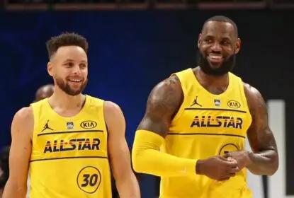 LeBron e Curry trocam elogios após primeiro jogo como companheiros de equipe - The Playoffs
