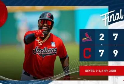 Franmil Reyes tem tarde perfeita e Indians batem os Cardinals em casa - The Playoffs