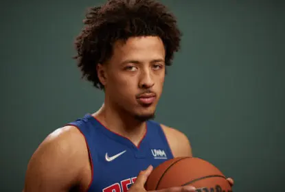 LAS VEGAS, NEVADA - AUGUST 15: Cade Cunningham #2 of the Detroit Pistons poses for a photo during the 2021 NBA Rookie Photo Shoot on August 15, 2021 in Las Vegas, Nevada