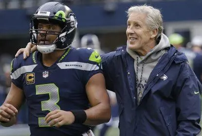 Seattle Seahawks HC Pete Carroll and Russell Wilson