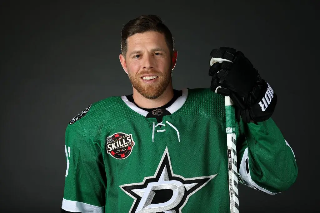 LAS VEGAS, NEVADA - FEBRUARY 04: Joe Pavelski #16 of the Dallas Stars poses for a portrait before the 2022 NHL All-Star game at T-Mobile Arena on February 04, 2022 in Las Vegas, Nevada
