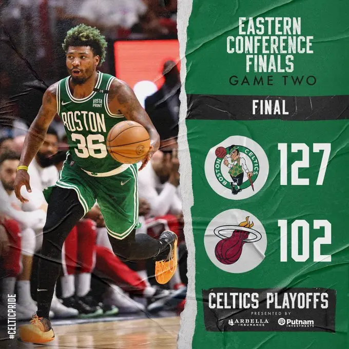 Com atuação impecável, Celtics vencem Heat em Miami