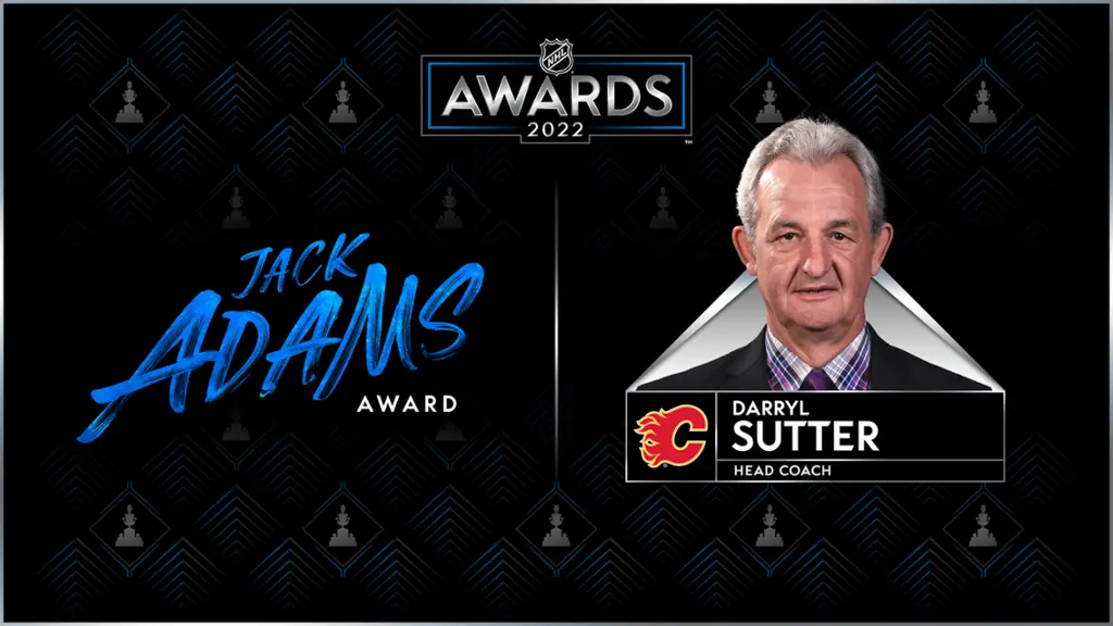 Darryl Sutter é o vencedor do Jack Adams Trophy 2021/22.